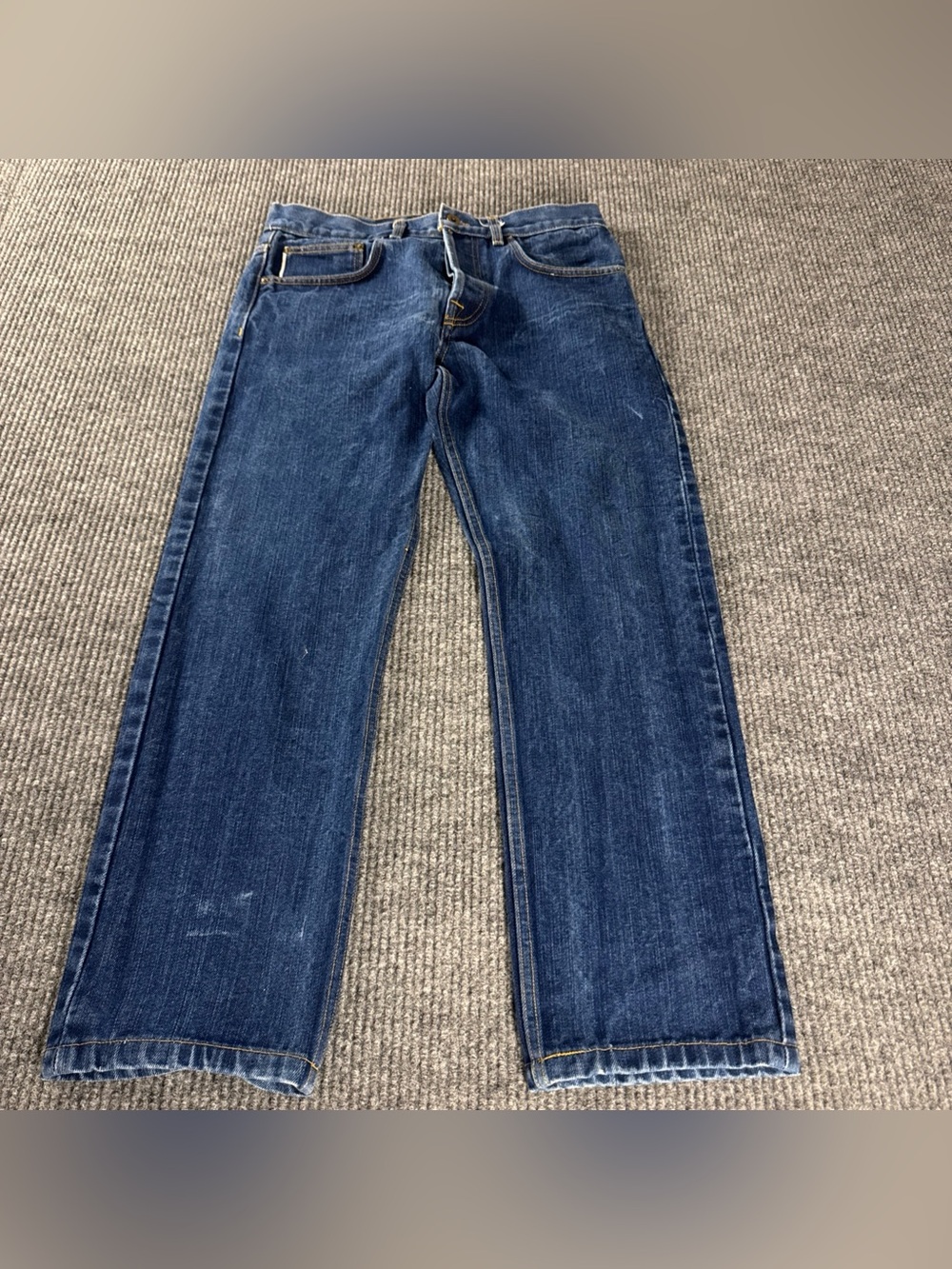 Brave Star  Selvedge Denim “ True Straight” 33x28  Button Fly Made In USA